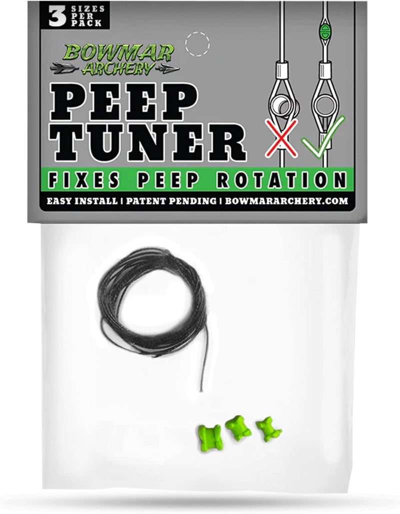 Bowmar Archery Bowman Archery Peep Tuner, Fix Peep Rotation with Ease, Effective and Easy to Install, 2 Sizes Included - Image 1